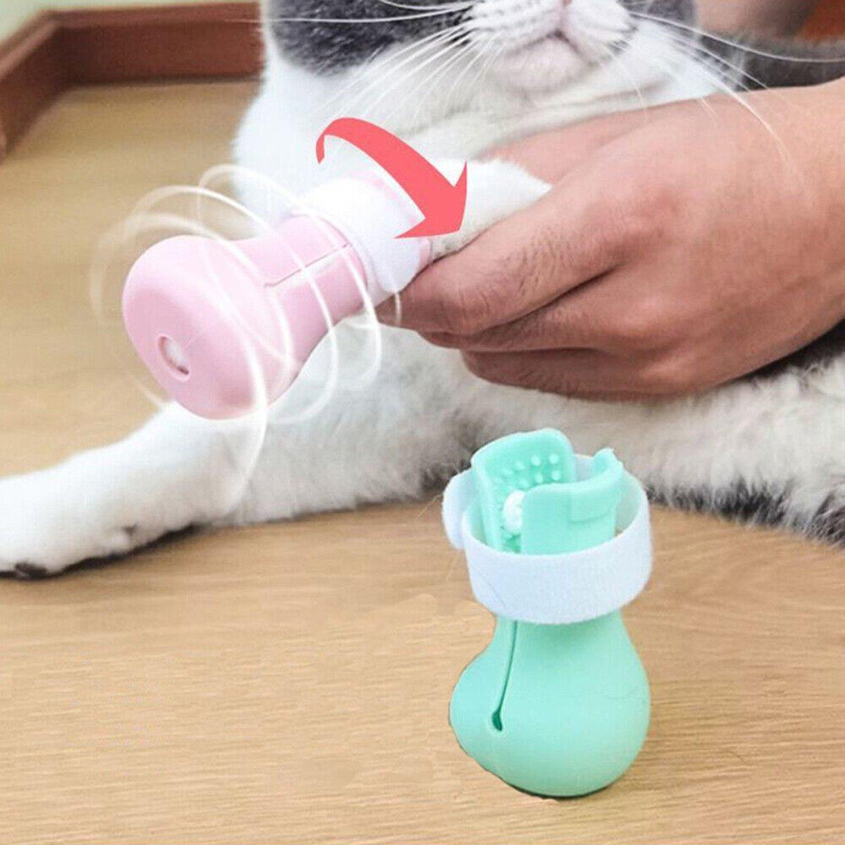 4pcs Cat Bathing Grooming Anti-Scratch Silicone Pet Socks for Bathing Feeding