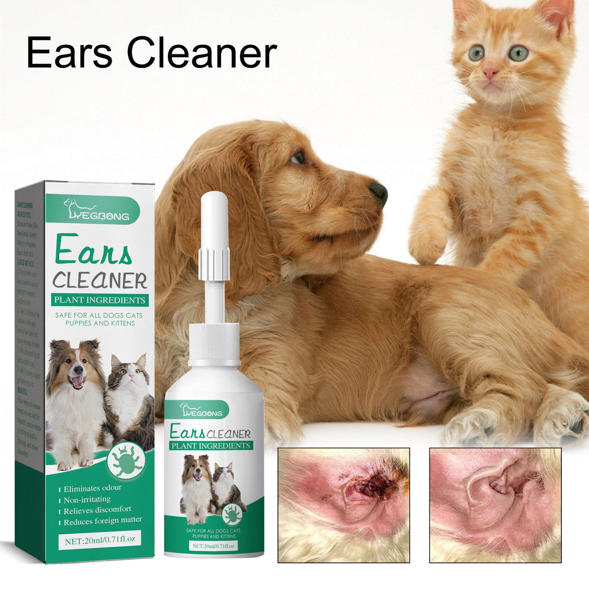 Pet Ear Drops For Cats And Dogs Universal Ear Mite Cleaning Ear Wash