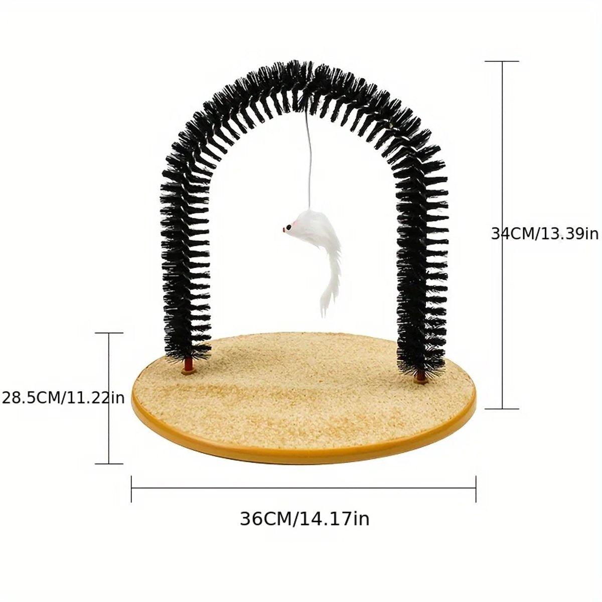 Arch Cat Scrub Brush Pet Grooming Toy Self Groomer Tickle Device for Cats