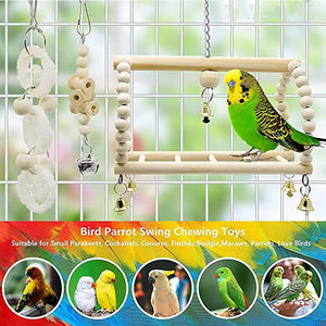 17PCS Bird Toys Swing Toys