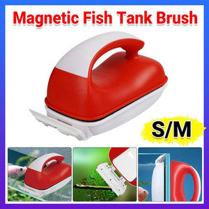 Aquarium Fish Tank  Magnetic Brush With Scraper