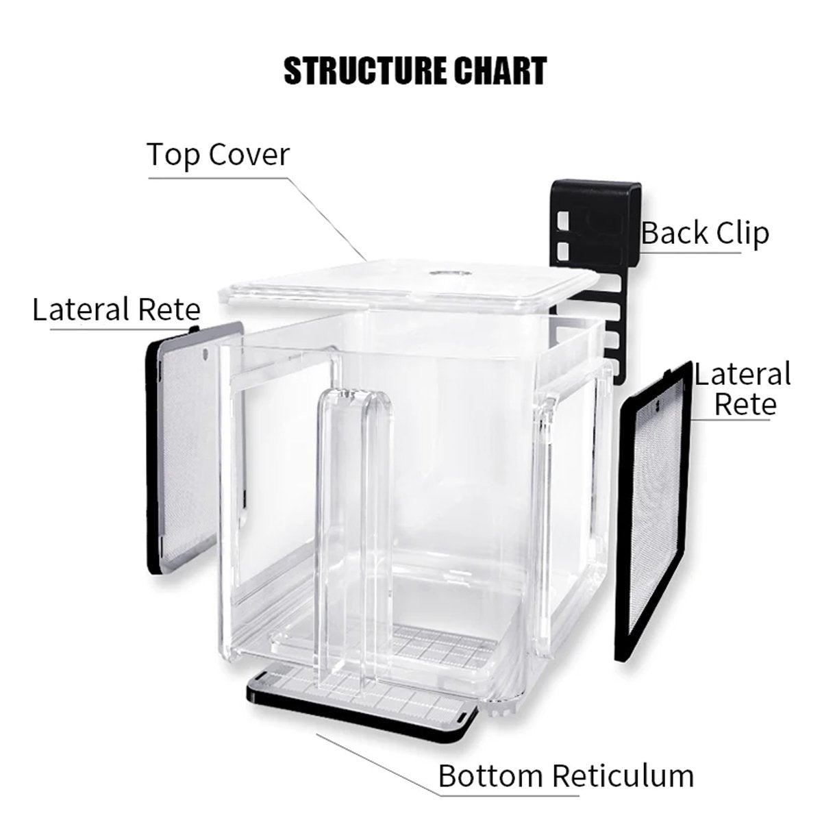 Acrylic Fish Breeding Box Isolation and Fry Protection