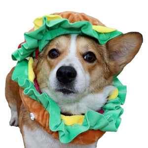 Pet Hamburger Headgear for Cats & Small Dogs