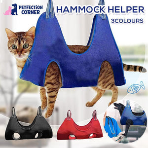 Pet Grooming Hammock Bag for Cats & Dogs Bath Trim & Nail Restraint