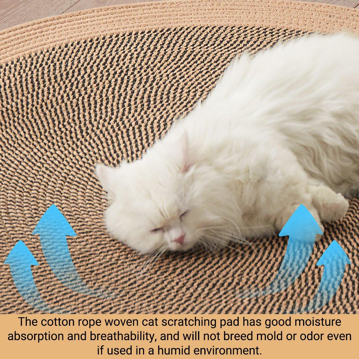 Woven Rattan Cat Scratching Mat Durable Scratch Board & Sleeping Pad