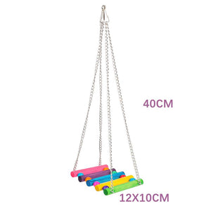 5PCS Parrot Hanging Swing Bird Toy Harness Cage Ladder Parakeet Cockatiel Budgie