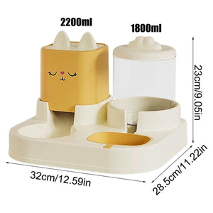 Pet Cartoon Feeding Bowl Universal Water Feeder Cat Dog Food Dish Durable Stand