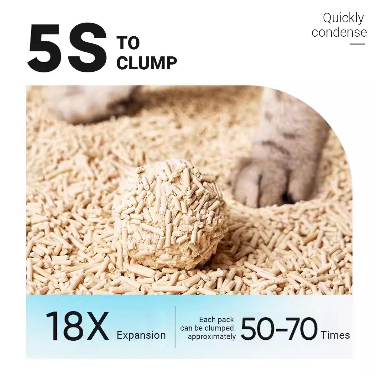 LORDE 2.5/2.6KG Pet Mixed Deodorant Cat Litter / Tofu Corn Cat Litter