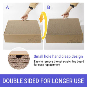 Cat Scratching Boards with Cardboard Box - 5 Pieces Set