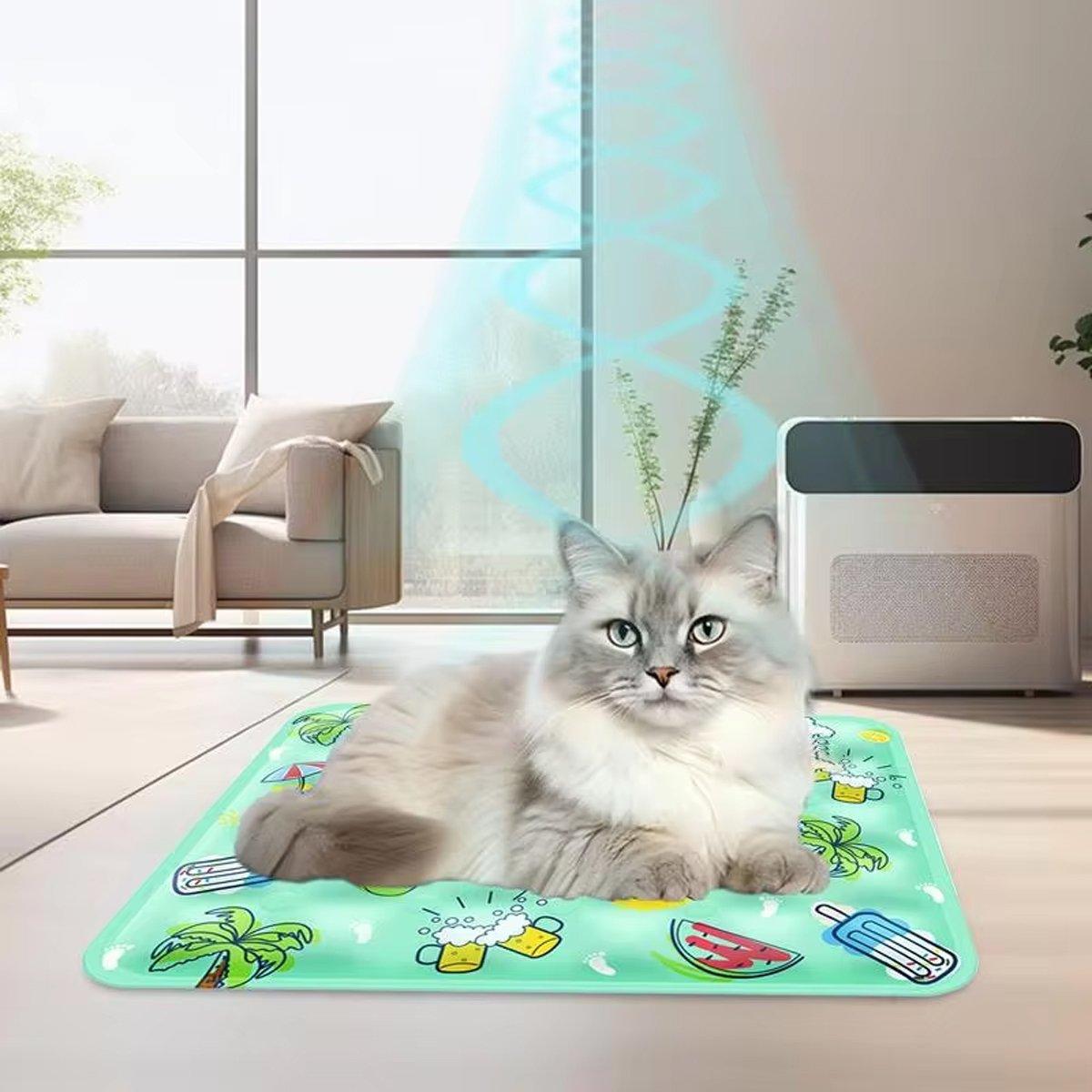 Pet Cooling Mat Non-Toxic Self-Cooling & Portable for Dogs & Cats