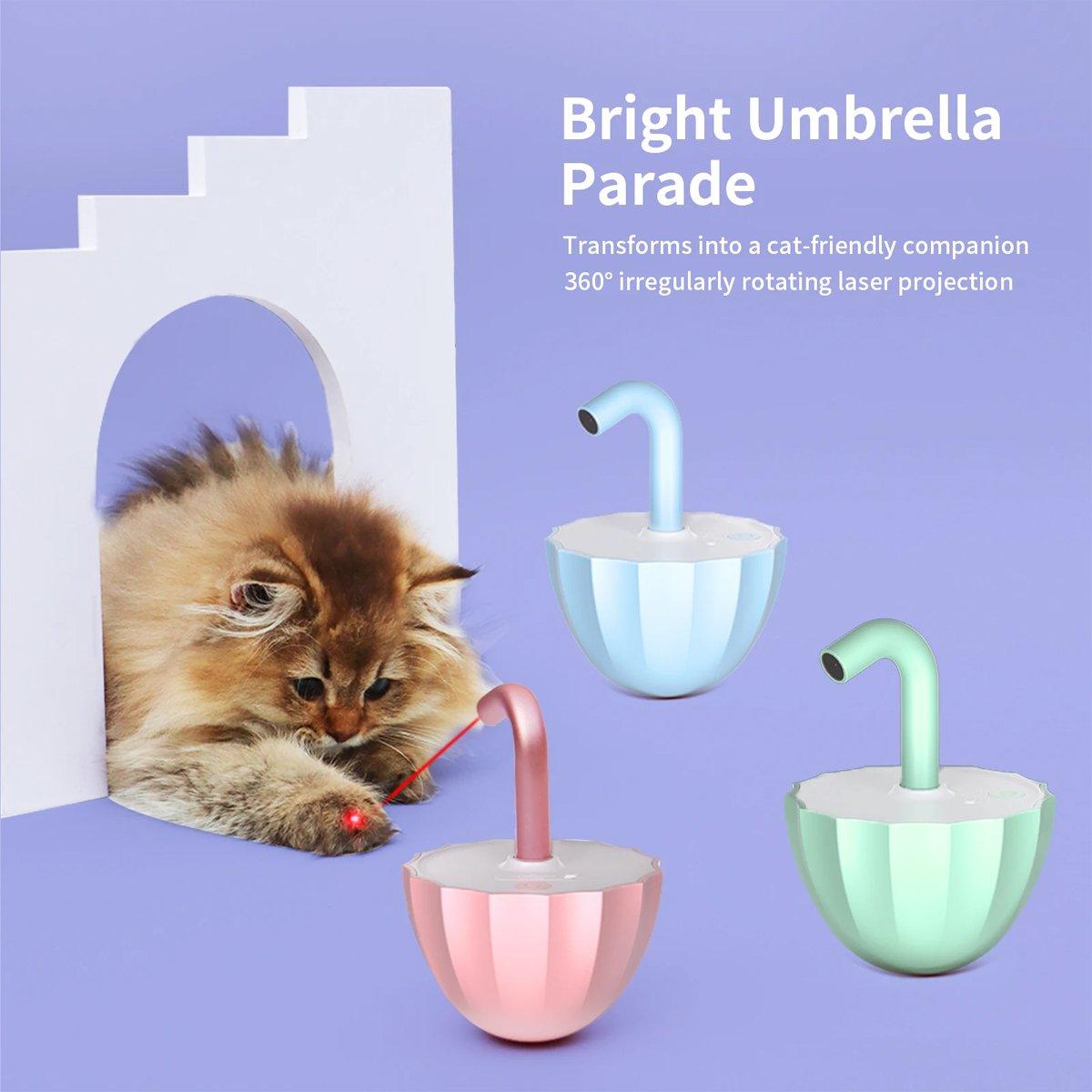 360° Rotating Umbrella Laser Pet Toy Interactive Cat Toy for Endless Fun