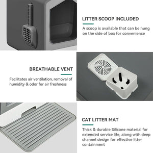 Cat Litter Box Anti-splash Large Fully Enclosed Drawer Type Cat Toilet