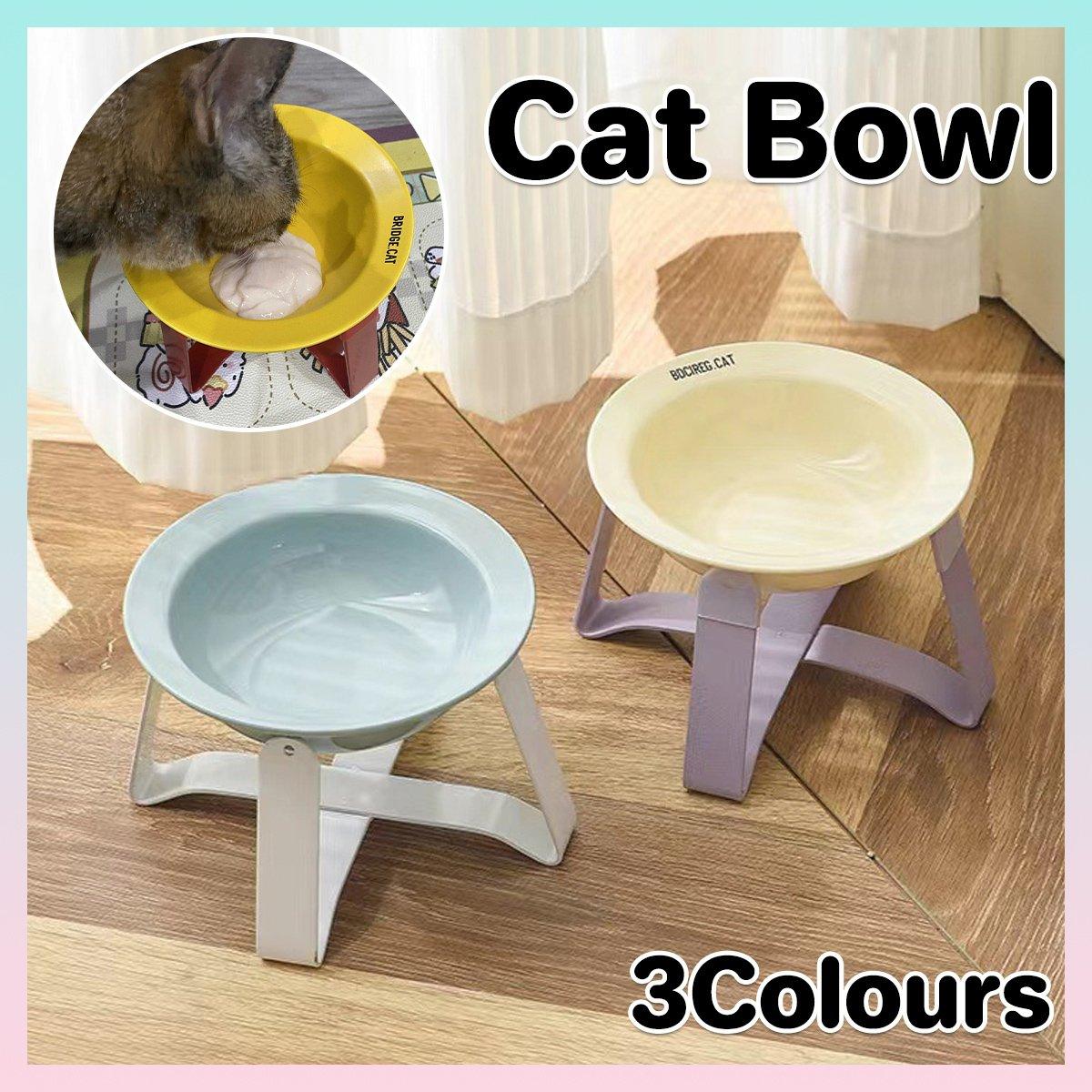 Elevated Ceramic Cat Bowl Anti-Slip Stand & Ergonomic Design for Cats