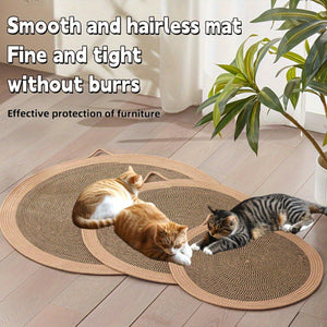 Woven Rattan Cat Scratching Mat Durable Scratch Board & Sleeping Pad