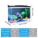 Advanced Smart Fish Tank with Self-Cleaning & LED Lights