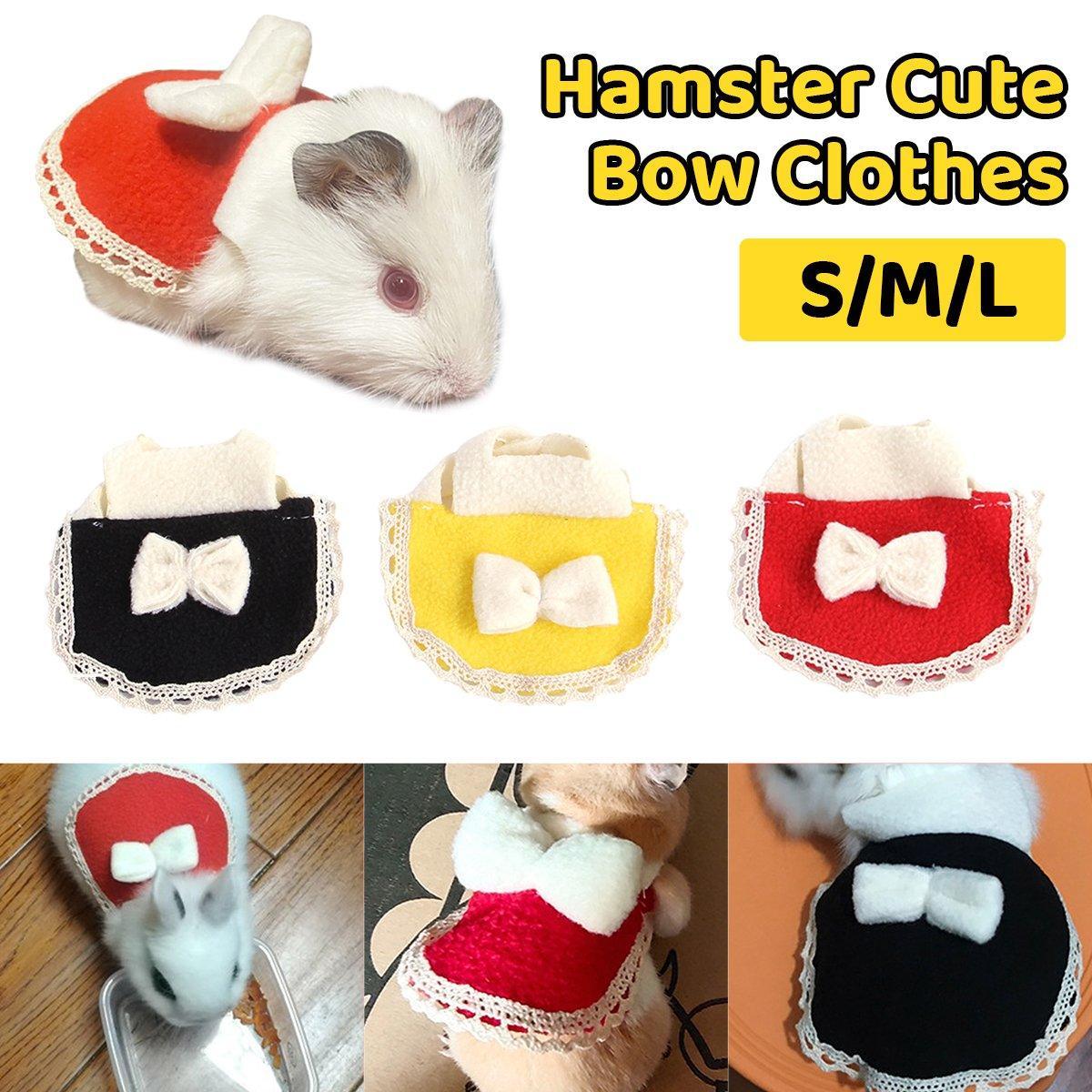 Multi-coloured Bow Hamster Clothes Cute Mini Pet Outfits for Small Squirrel Pets