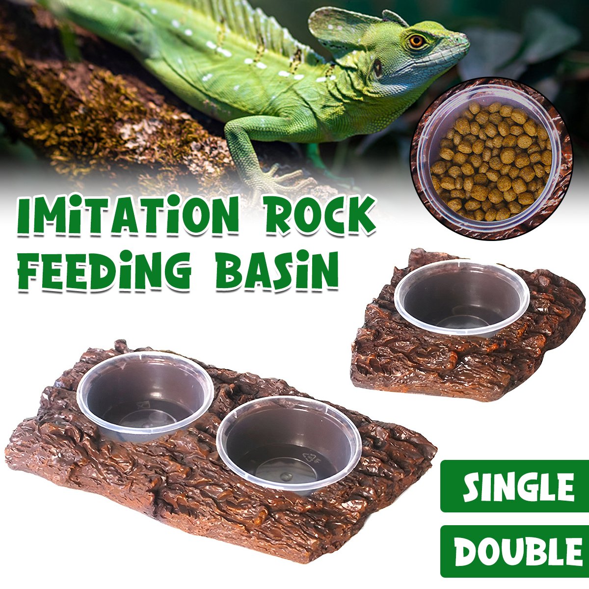 Imitation Rock Aquarium Feeder