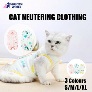 Pet Cat Postoperative Recovery Suit-Surgical Jumper