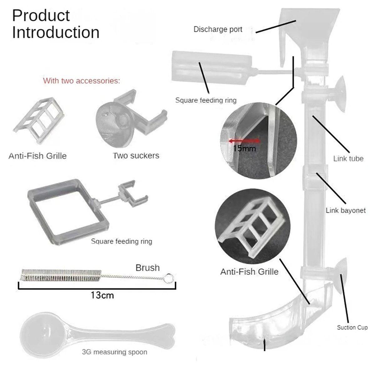 Aquarium Feeding Tube Floating Feeding Ring Shrimp Feeder