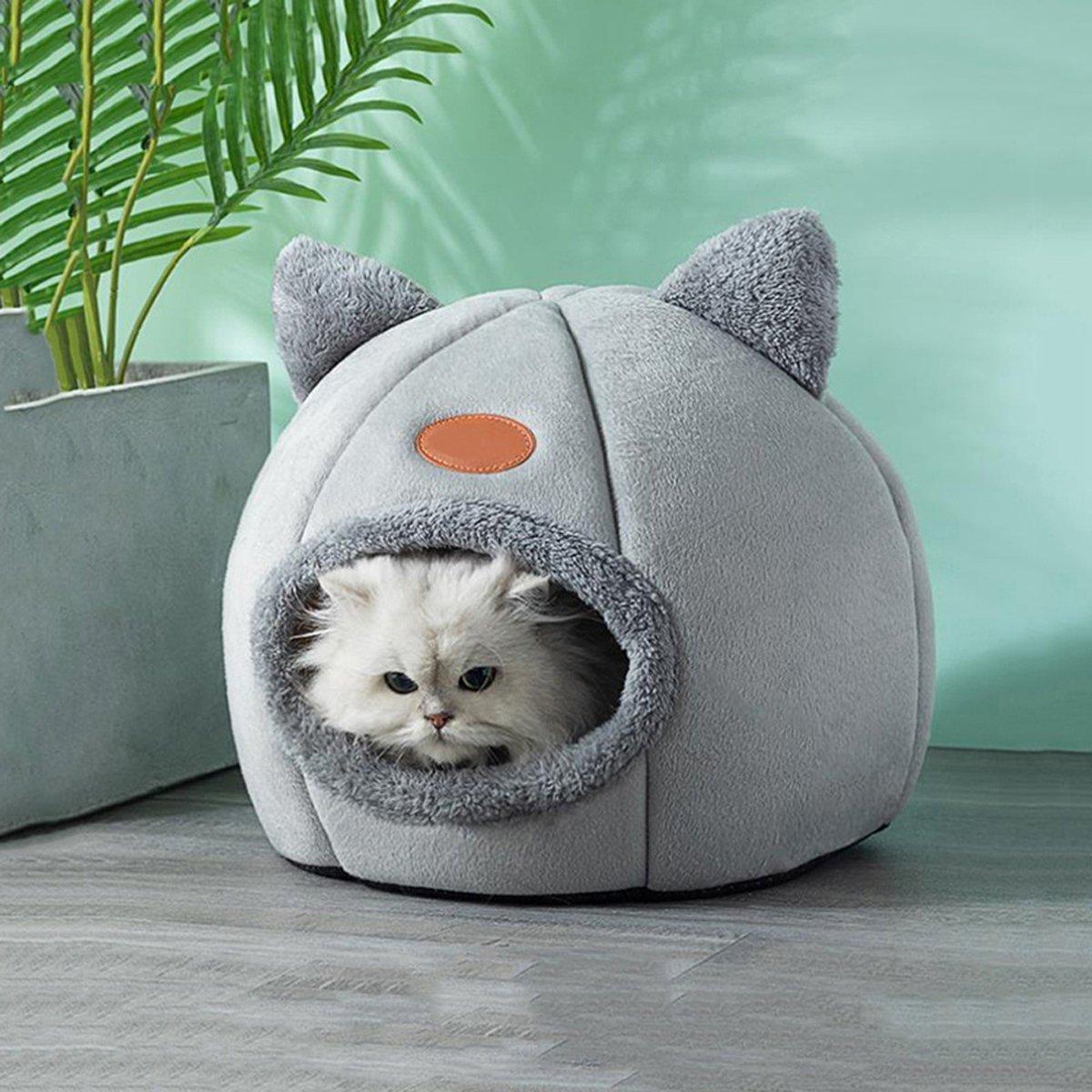 Cat Warm Cozy Pet Bed Indoor Cat Litter House for Cold Weather