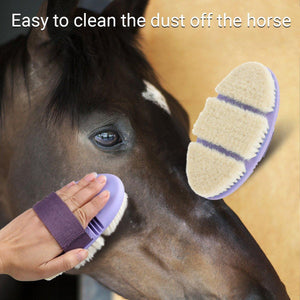 Oval Bendable Horse Grooming Brush for Cleaning Shedding Massage Care Supplies