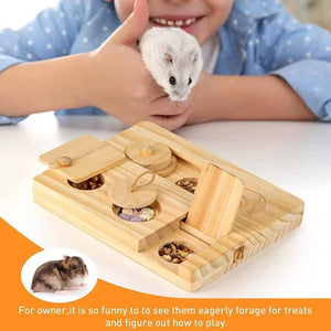 Hamster Feeder Snack Tray Pet Supplies Hidden Foraging Toy for Small Pets