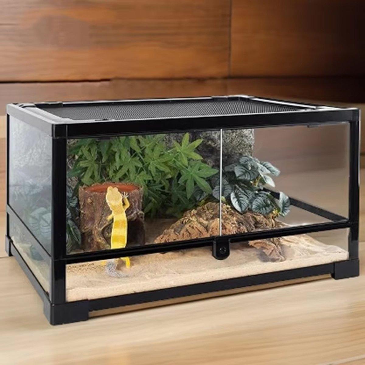 Reptile Hideaway Cave with Humidity Dish for Geckos & Small Reptiles