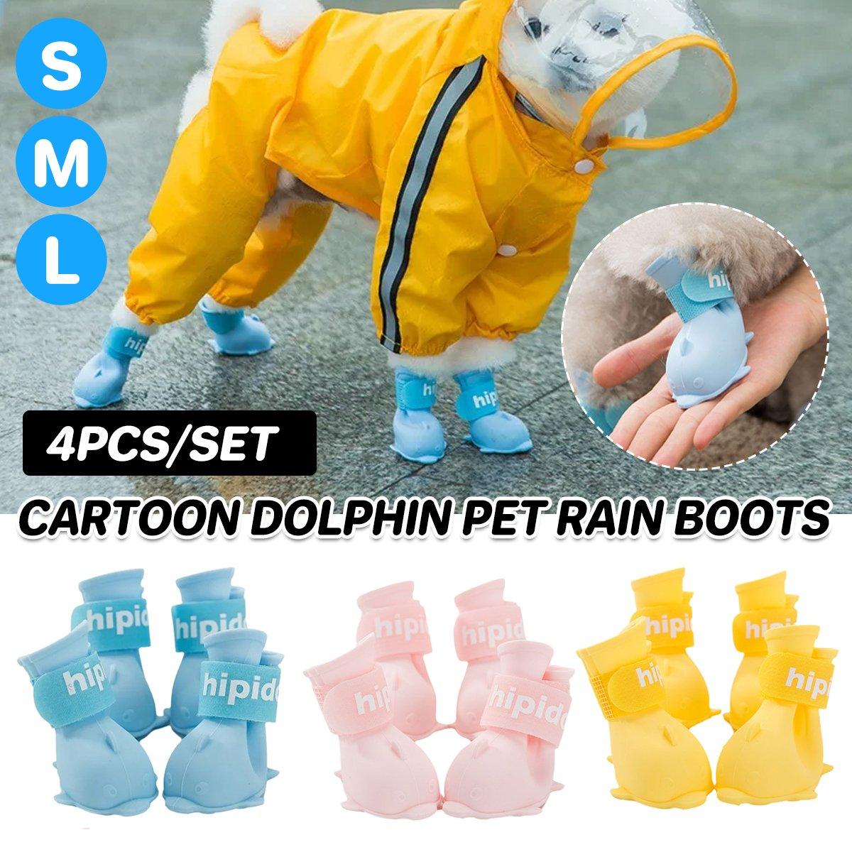 Waterproof  Cartoon Puppy Dog Shoes Pet Rain Boots