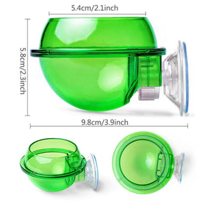 Suction Cup Reptile Feeder Bowl Anti-Escape Feeding Dish for Small Reptiles