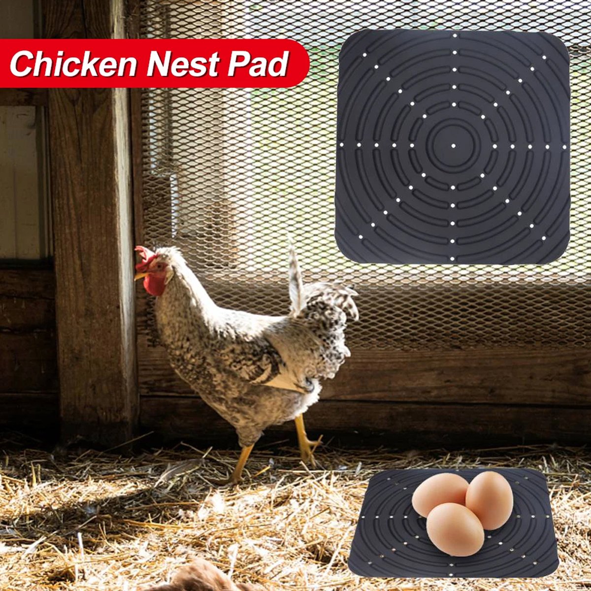 Durable and Washable Silicone Nest Bedding for Chicken Coops