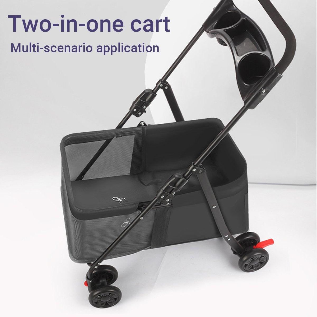 Compact Folding Pet Stroller Lightweight & Breathable