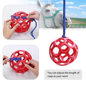 Hanging Hay Feeders Stable Feed Polo Feeding Balls Toy for Horses and Livestock