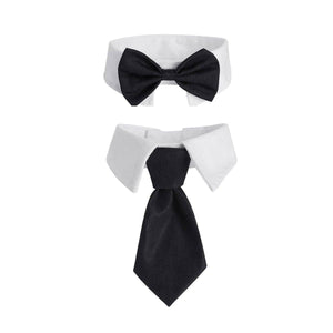 Adjustable Solid Colour Bow Tie Designer Pet Collar For Dog and Cat