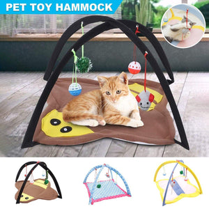 Pet Hammock Cat Breathable Fun Bell Toy Bed Cat Tent