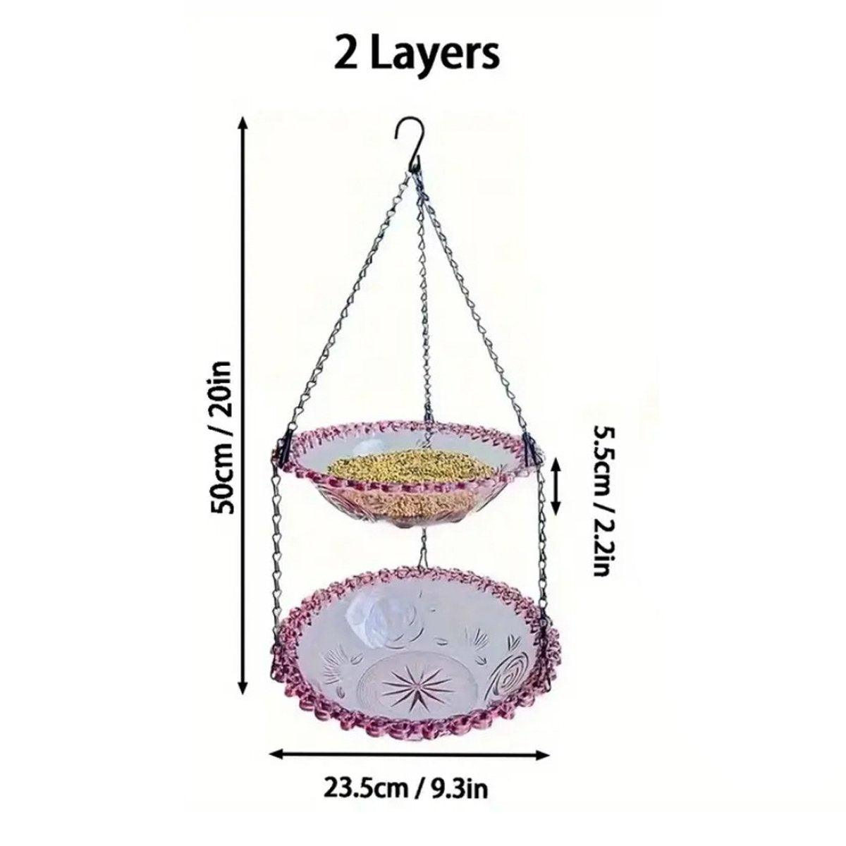 Outdoor Two-Layer Hanging Bird Feeder