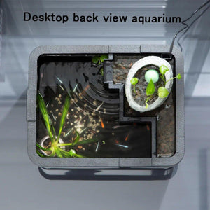 Tabletop Aquarium Landscape Fish Ecological Filter Feeding Basin for Home Decor