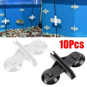 10Pcs Fish Tank Divider Clamp Suction Cup Glass Holder Aquarium Glass Clip