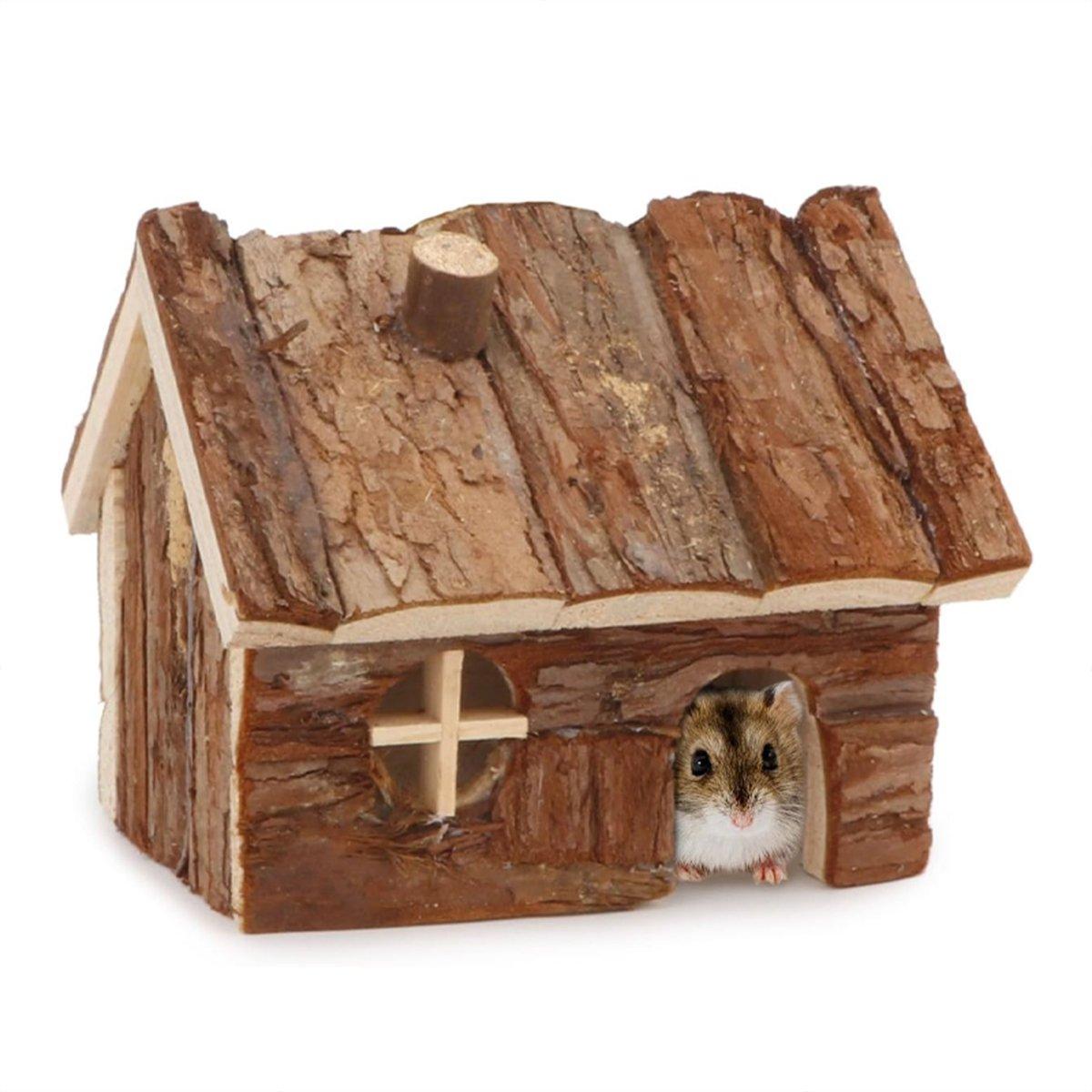 Natural Wood Hamster House S/L