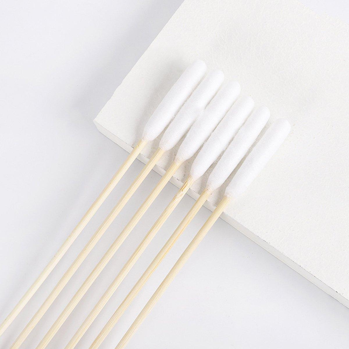 6 Inch Long Cotton Swabs of Medium and Large Pets Ears Cleaning