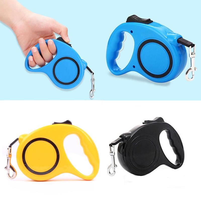 3/5M Retractable Dog Lead Leash Long Stong Extendable Lockable Rope Heavy Duty