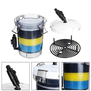 External Aquarium Fish Tank Filter Clear Bucket Grass Tank Filtration System