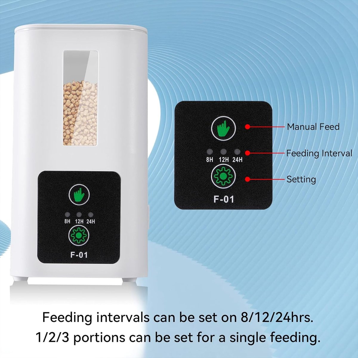 Automatic Fish Feeder Intelligent Timing Aquarium Large Capacity Food Dispenser