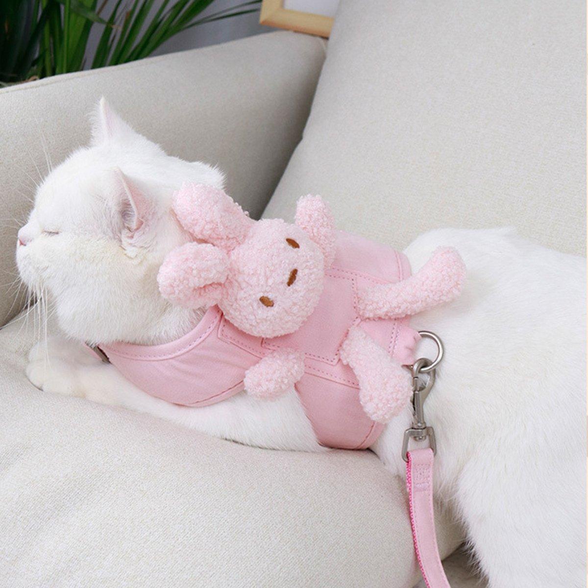 Cute Bunny Design Pet Harness with Leash Reflective & Adjustable S/M/L