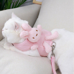 Cute Bunny Design Pet Harness with Leash Reflective & Adjustable S/M/L