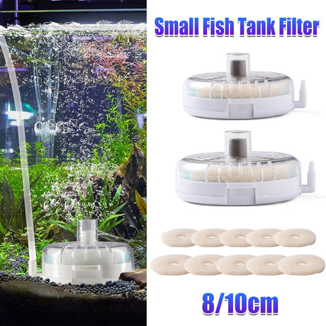 Aquarium Filter Special Mini Small Tank Filter Circle for Freshwater or Marine