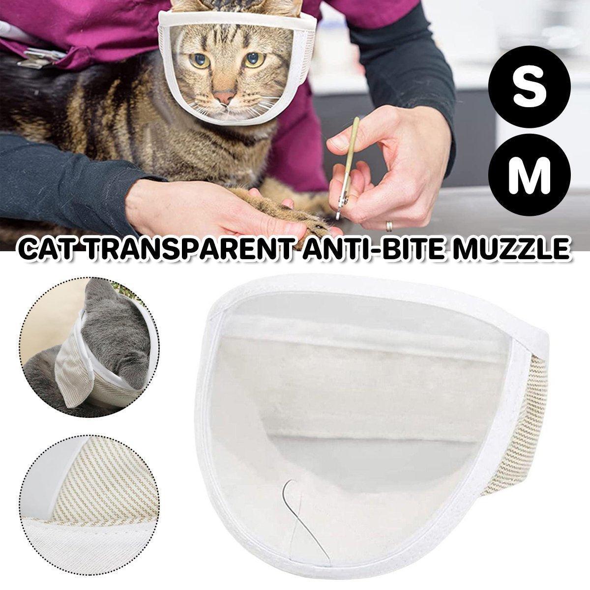 Cat Muzzle Breathable Transparent Cat Anti-Bite Muzzle