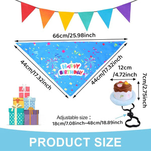 Pet Birthday Suit Cake Hat Triangle Towel Combination Birthday Dress