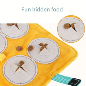 Interactive Canvas Dog Toy with Treat Pockets Crinkle Sound