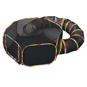 Portable Mesh Cat Tunnel & Enclosure Easy Setup Outdoor Play Area