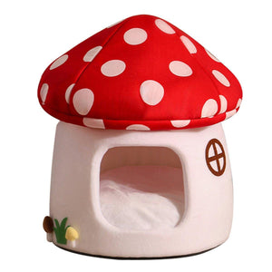 Mushroom Cat Kennel Cosy & Stylish Pet Bed for Cats and Small Animals